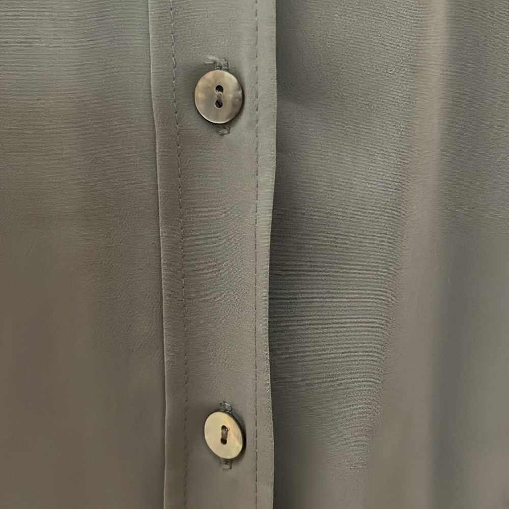 NWT Notations Button Down Long Roll Tab Sleeve Microfiber Office Career Wear - Picture 3 of 6